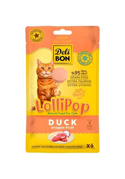 Kedi Lolipop Ödül Maması Ördekli Lolipop 6'lı