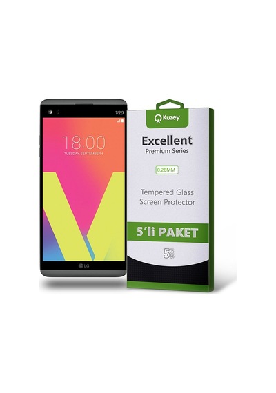 LG Uyumlu V20 Ekran Koruyucu Cam 5 Adet (534067777)