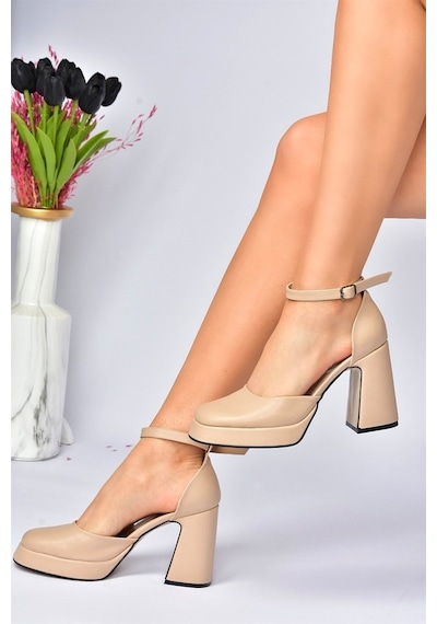 Fox Shoes Ten Kalın Platform Topuklu Kadın Ayakkabı M404100809