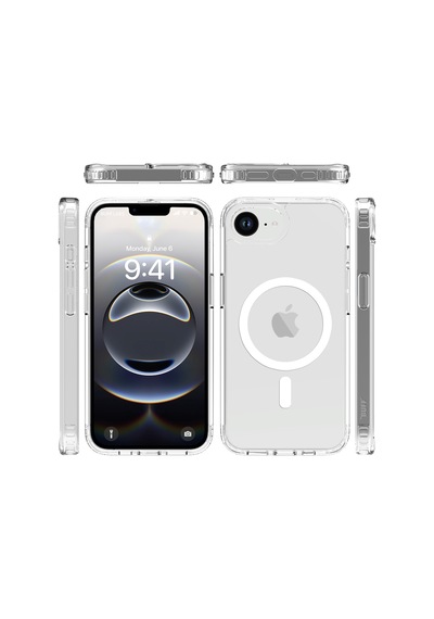 Buff Apple iPhone Uyumlu  16e Magsafe Air Hybrid Şeffaf Kılıf Crystal Clear