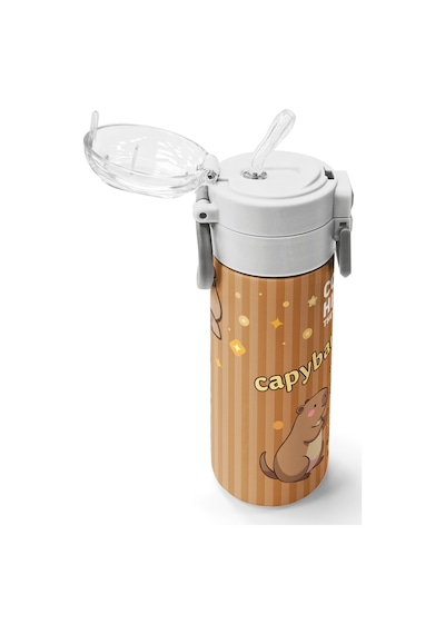 Coral High Kids Kapibara Desenli Pipetli Ve Direkt İçim Çelik Termos 500 Ml 31790 Kahverengi