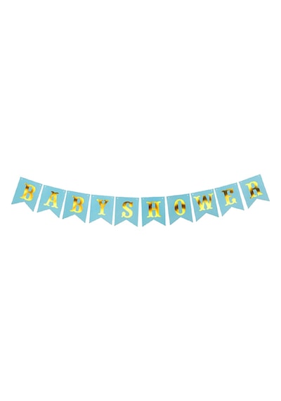 Baby Shower Karton Uzar Yazı. 3.00 Mt - Mavi
