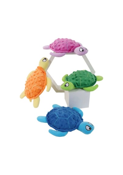 2 Adet Hışırtılı Peluş Kaplumbağa Oyuncak Kabartmalı