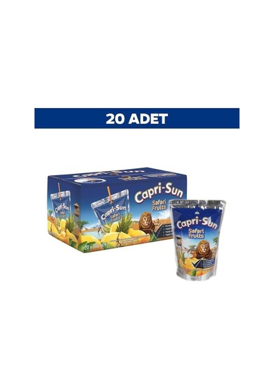 Capri-sun Safari Meyve Suyu %11 Meyve İçeriğiyle 20 Adet 200 Ml Ambalaj