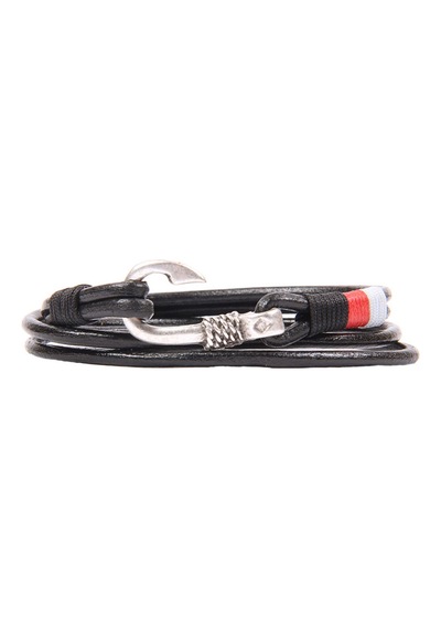 Tblk03582 Olta Ucu Figür Deri Sarmal Siyah Unisex Bileklik 3550-3592 Çok Renkli