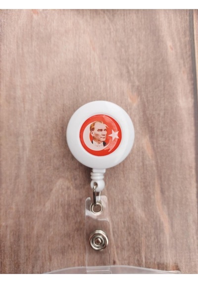 Atatürk Bayrak Yoyo Yaka Kartlığı Yatay Dikey Kart Koruyucu