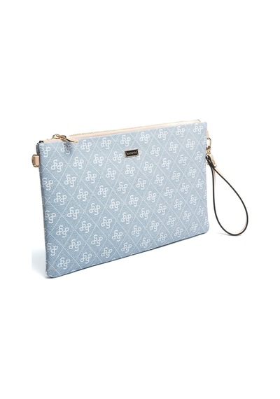 Silver Polo Sp1034 Kadın Portföy & Clutch Monogram Mavi-ten