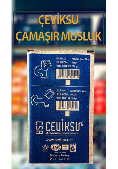 Çevik Su Karizma Çamaşır Makinası Musluğu Çamaşır Makinaları Bağlantı Hortumlarına Uyumludur