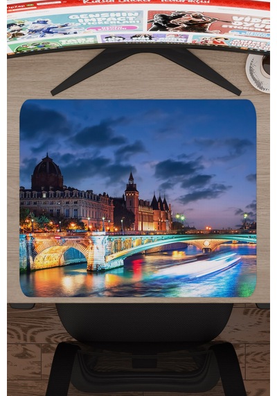 Fransa Paris France V1 48x40 Xl Gaming Kauçuk Kaymaz Taban Mouse Pad Fare Altlığı