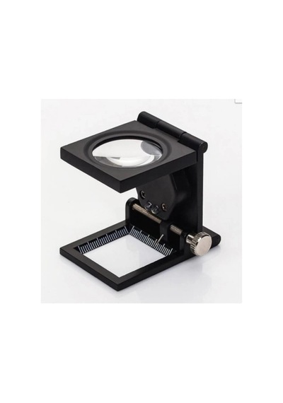 28x28 Mm Katlanır Sayaçlı Metal Lüp 2 Led Işıklı Büyüteç Tekstil Th-9005a Pop