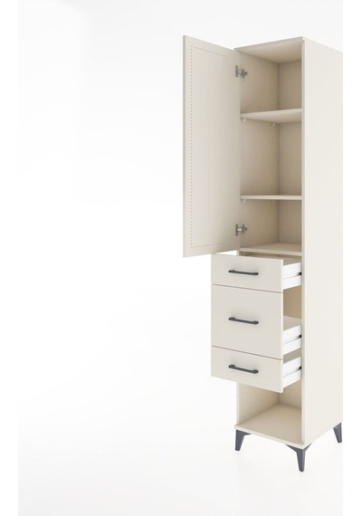 Hyperion Dolap 3 Raflı 3 Çekmeceli Tek Kapaklı 44x44x221 Aytaşı-aytaşı Aytası