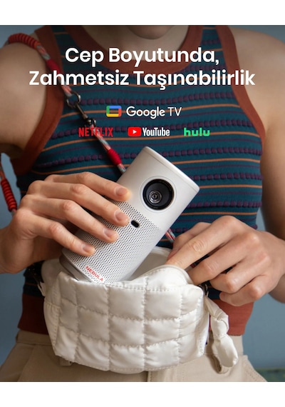 Anker Nebula Capsule Air Taşınabilir Projeksiyonlu Hoparlör Beyaz D4112