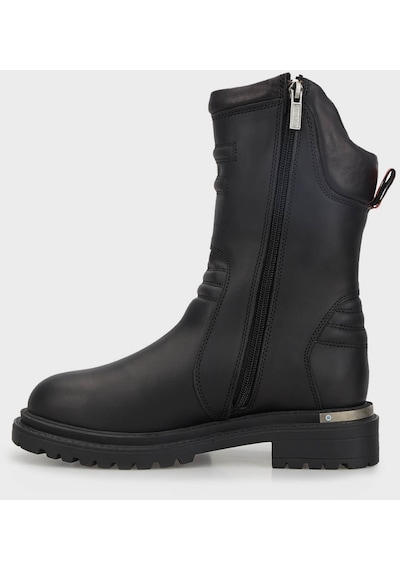 Harley Davidson Bayan Bot 021z100571 Black Deri Siyah Deri