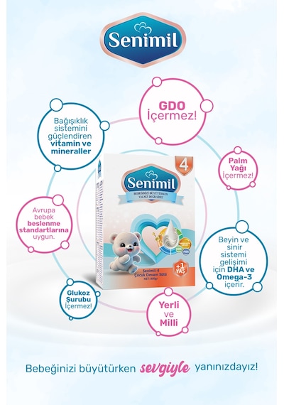 Senımıl 4 Çocuk Devam Sütü 800 G 4 Adet