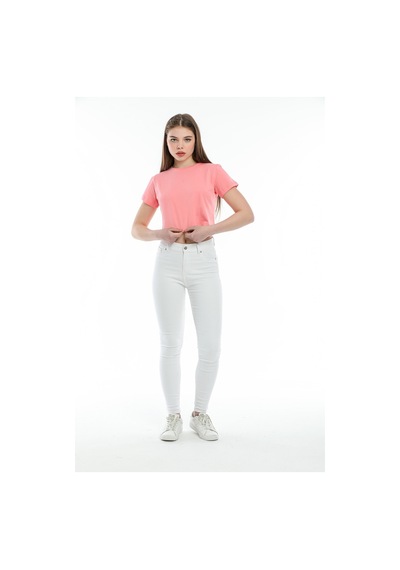Kadın Crop Örme Tişort Spr21y13 001