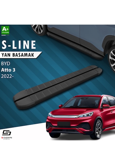 S-dizayn Byd Atto 3 S-line Siyah Yan Basamak 193 Cm 2022 Üzeri