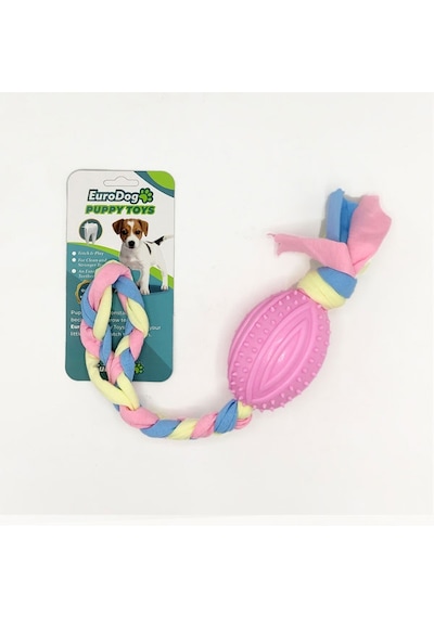 Eurodog - 438 - Puppy Toys Pembe Rugby Topu Diş - Aconcept - Kma Oy.