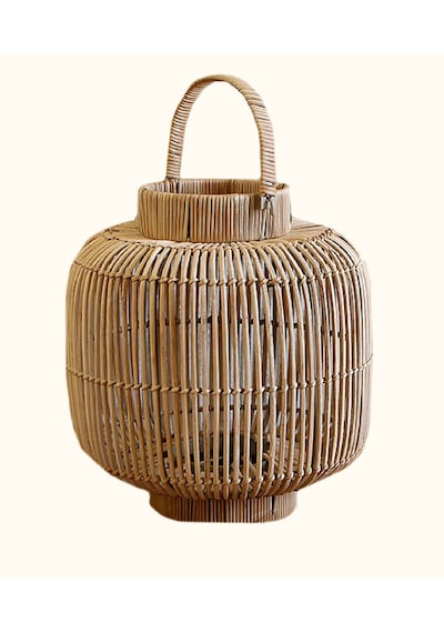 Koza Home Meander El Yapımı Dekoratif Rattan Mumluk 28x30x38 8940 Standart