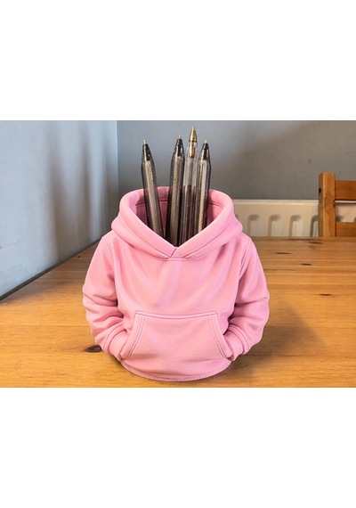 3d Baskı Kapüşonlu Sweatshirt Kalemlik - Masaüstü Organizer-pembe Çok Renkli