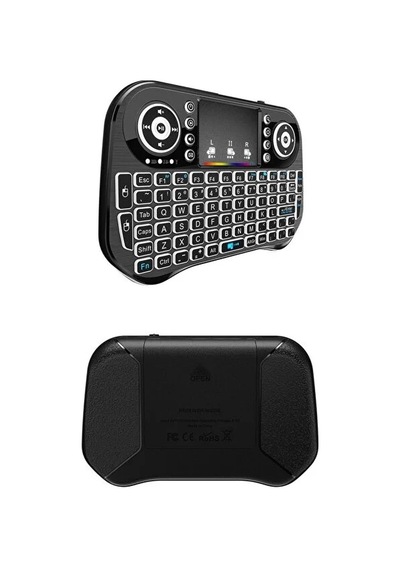 Zk-08 Rgb Işıklı Mini Kablosuz Klavye Touchpad Bluetooth Ve 2.4g Smart Tv Kumandası Aklby-bsva58