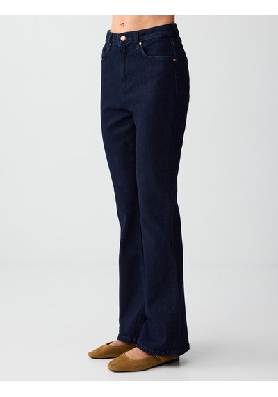 Jimmy Key Mid Rodeo Bol Paça Yüksek Bel Uzun Denim Pantolon 6sw185663986 Çok Renkli