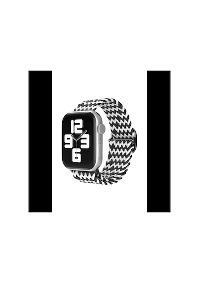 Watch 38mm Star Kordon - Zigzag Siyah-beyaz Bz8683140500788