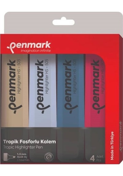Fos.kalem Karışık Renk Hs-505-4t 4 Lü Karışık Çok Renkli