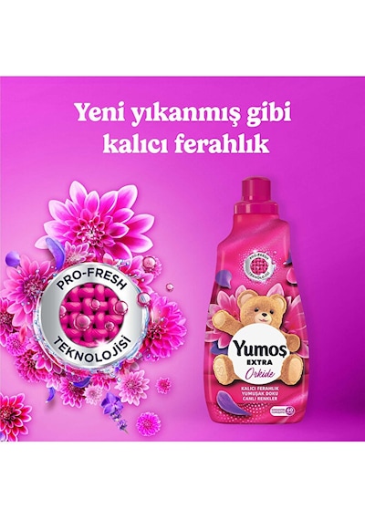 Yumoş Extra Konsantre Çamaşır Yumuşatıcısı Orkide 1440 Ml 60 Yıkama 3 Adet Tekli