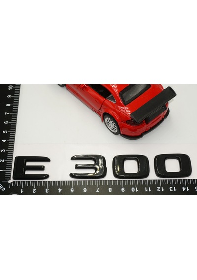 E 300 Bagaj Parlak Siyah ABS 3M 3D Yazı Logo