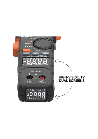 Klein Tools Cl490 Ac/dc Dijital Tang Ölçer, Trms, Çift Ekran, Otomatik Sıralama, Akım, Gerilim