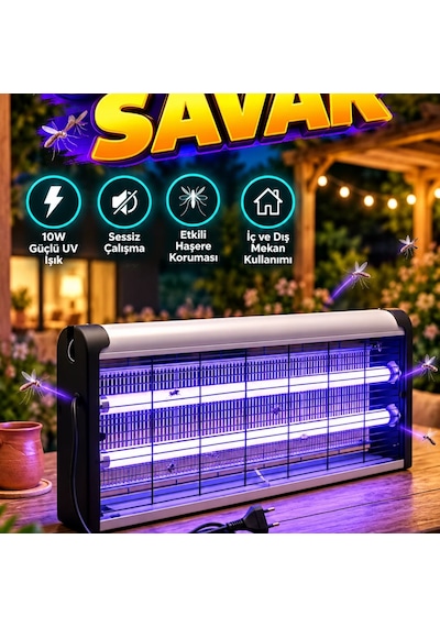 10w Uv Işıklı Elektrikli Sinek Savar Sessiz Haşere Öldürücü Lamba