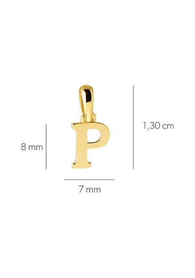 Goldkupe 14 Ayar Altın P Harfi Kolye Ucu 0,36 Gr-3484