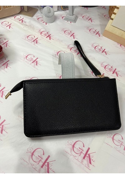 Gk Gamzelirenklerim Luxury Fashıon&accessorıes El Askılı Büyük Cüzdan Premium Kalite Suni Deri Siyah