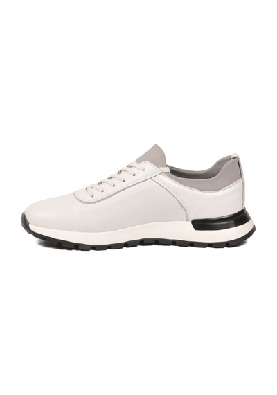 Voyager Erkek Beyaz Hakiki Deri Casual Ayakkabı Bağcıklı Rahat Konfor Tabanlı Sneaker M294 M