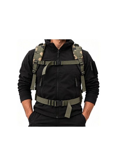 Su Geçirmez Outdoor Sırt Çantası - Dağcı Çantası - Savage Ventura 60lt- Kamuflaj Çok Renkli
