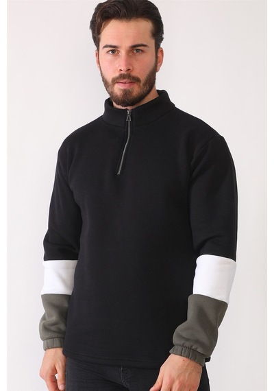 1041 Dewberry Erkek Sweatshırt-siyah Siyah
