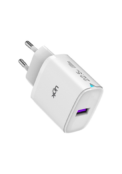 Linktech C306 22.5w Qc3.0 Usb Çıkışlı Type-c Kablolu Şarj Aleti Beyaz