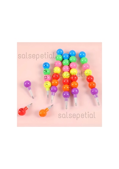 24'lü Emoji Yumurtlayan Kurşun Kalem Hediyelik Oyuncak Doğum Günü Karne Günü Hediyelik 24 Adet Renkli