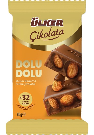 Ülker Dolu Dolu Antep Fıstıklı - Fındıklı - Bademli Çikolata 3 Lü Karma Paket
