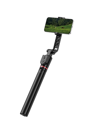 Wiwu Wi-se015 Canlı Yayın Dolgu Işıklı Teleskopik Tripod Ve Selfie Çubuğu Siyah