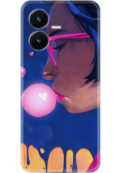 Vivo Y22S Kilif Silikon Desen Sakiz Ve Kiz 1767 566402226