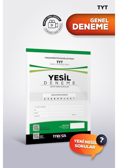 Tyt 2026 Yeşil Genel Deneme Gerçek Sınav Deneyimi Yeni Nesil Video Çözümlü