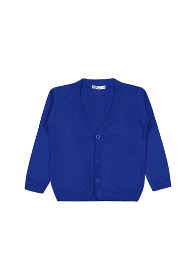 Civil Boys Basic Triko 2-5 Yaş Hırka Saks Mavisi