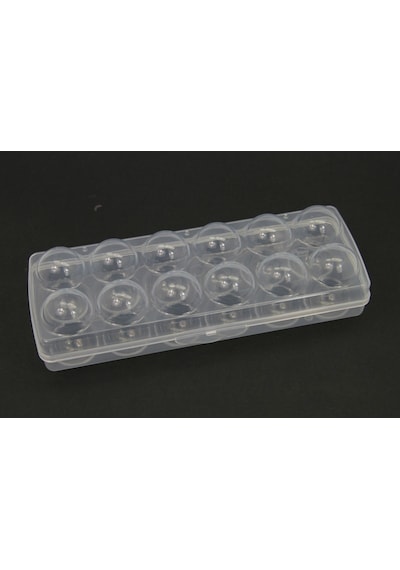 Eggo Portatif Şeffaf Plastik 12 Li Yumurta Taşıma Ve Saklama Kabı Karışık