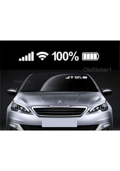 Oto Sticker Wifi Şarj Şebeke Cam Köşesi Stickeri
