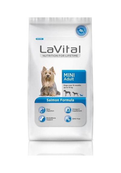 Lavital Somonlu Mini Irk Yetişkin Köpek Maması 1,5kg Cok Renkli