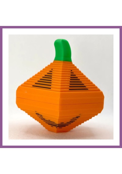 Bezos 3d Baskı Balkabağı Altıgen Fidget Çift Taraflı Cadılar Bayramı Stres Oyuncağı Turuncu Yeşil Rengaren