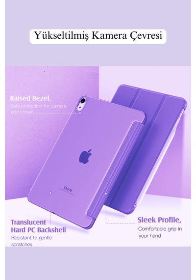 Apple Uyumlu iPad 10.9 İnç 10.nesil Fuchsia Smart Cover Akıllı Tablet Kılıfı Kılıf