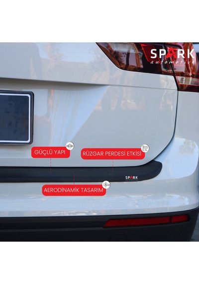 Volkswagen Tiguan 2016- Yılı Ve Sonrası Uyumlu Arka Tampon Eşiği Mat Siyah