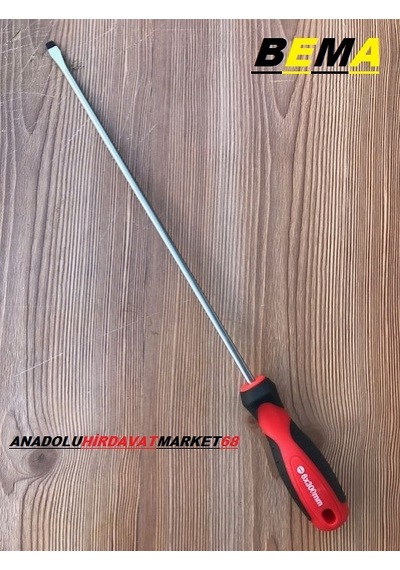 Bema 6x300 MM Crv Uzun Kalın Uçlu Düz Tornavida Mıknatıs Uçlu 41 CM